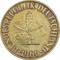 سکه 10 فینیگ 1966F جمهوری فدرال - EF40 - آلمان