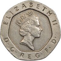 سکه 20 پنس 1993 الیزابت دوم - EF40 - انگلستان