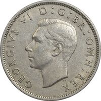 سکه 1/2 کرون 1948 جرج ششم - EF40 - انگلستان