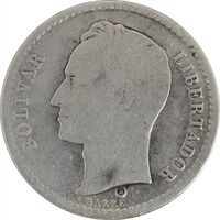 سکه 50 سنتیمو 1954 - VF20 - ونزوئلا