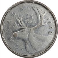 سکه 25 سنت 1968 الیزابت دوم - EF40 - کانادا