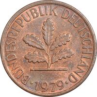 سکه 1 فینیگ 1979G جمهوری فدرال - AU55 - آلمان