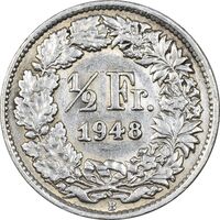 سکه 1/2 فرانک 1946 دولت فدرال - EF40 - سوئیس