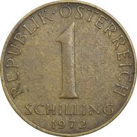 سکه 1 شیلینگ 1972 جمهوری دوم - EF40 - اتریش