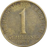 سکه 1 شیلینگ 1973 جمهوری دوم - EF40 - اتریش