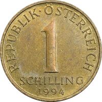 سکه 1 شیلینگ 1994 جمهوری دوم - AU58 - اتریش