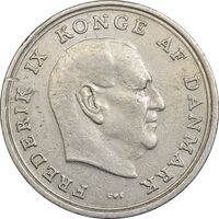 سکه 1 کرون 1968 فردریک نهم - EF45 - دانمارک