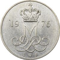 سکه 10 اوره 1976 مارگرته دوم - MS61 - دانمارک