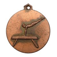 مدال آویز ورزشی فدراسیون ژیمناستیک - AU - محمد رضا شاه
