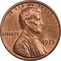 سکه 1 سنت 1975 لینکلن - MS63 - آمریکا