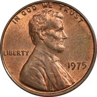 سکه 1 سنت 1975 لینکلن - MS62 - آمریکا