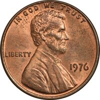 سکه 1 سنت 1976 لینکلن - MS63 - آمریکا