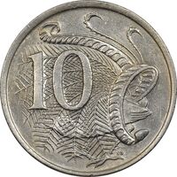 سکه 10 سنت 1974 الیزابت دوم - EF45 - استرالیا