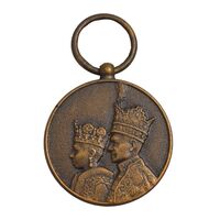 مدال برنز آویزی تاجگذاری 1346 (شب) - UNC - محمد رضا شاه