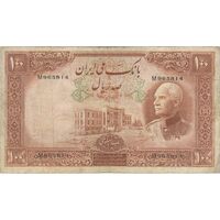اسکناس 100 ریال پشت فارسی (شماره لاتین) - تک - VF30 - رضا شاه