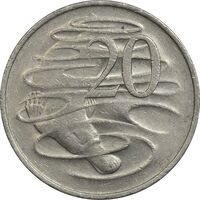 سکه 20 سنت 1977 الیزابت دوم - VF35 - استرالیا