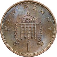 سکه 1 پنی 1978 الیزابت دوم - MS63 - انگلستان