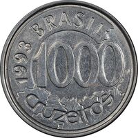 سکه 1000 کروزیرو 1993 جمهوری فدراتیو - EF45 - برزیل