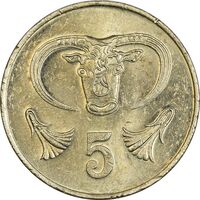 سکه 5 سنت 1983 جمهوری - MS61 - قبرس