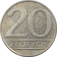 سکه 20 زلوتی 1987 جمهوری سوم - EF45 - لهستان