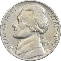 سکه 5 سنت 1972 جفرسون - EF40 - آمریکا