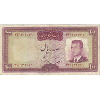 اسکناس 100 ریال (هویدا - سمیعی) - تک - VF25 - محمد رضا شاه