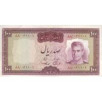 اسکناس 100 ریال (آموزگار - سمیعی) نوشته قرمز - تک - EF45 - محمد رضا شاه
