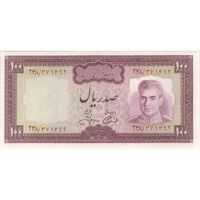 اسکناس 100 ریال (آموزگار - جهانشاهی) - تک - UNC62 - محمد رضا شاه