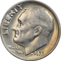 سکه 1 دایم 1972 روزولت - AU55 - آمریکا