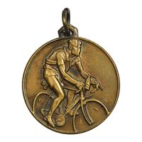 مدال آویز ورزشی مسابقات دوچرخه سواری (فدراسیون دوچرخه سواری ایران) - AU - محمد رضا شاه
