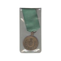 مدال برنز خدمت (دو رو تاج) - ضرب SPORRONG (با روبان و کاور فابریک بزرگ) - UNC - رضا شاه