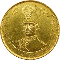 سکه طلا 2 تومان تصویری 1297 - AU58 - ناصرالدین شاه
