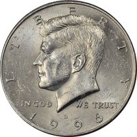 سکه نیم دلار 1996 کندی - MS61 - آمریکا