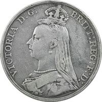 سکه 1 کرون 1888 ویکتوریا - VF30 - انگلستان