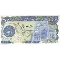 اسکناس 200 ریال (اردلان - مولوی) فیلیگران شاه - تک - AU58 - جمهوری اسلامی