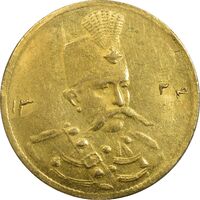 سکه طلا 5000 دینار 1324 تصویری - MS62 - مظفرالدین شاه