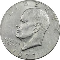 سکه یک دلار 1977D آیزنهاور - EF45 - آمریکا