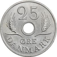سکه 25 اوره 1971 فردریک نهم - MS62 - دانمارک
