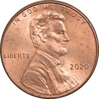 سکه 1 سنت 2020 لینکلن - MS62 - آمریکا