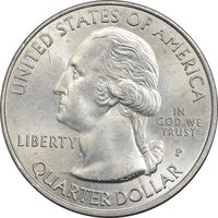 سکه کوارتر دلار 2020P (پارک ملی آمریکن ساموا) - MS63 - آمریکا
