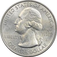 سکه کوارتر دلار 2013D (کوه راشمور) - MS62 - آمریکا