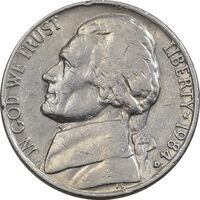 سکه 5 سنت 1984D جفرسون - EF45 - آمریکا
