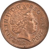 سکه 1 پنی 2002 الیزابت دوم - AU58 - انگلستان