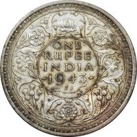 سکه 1 روپیه 1945 جرج ششم - AU50 - هند