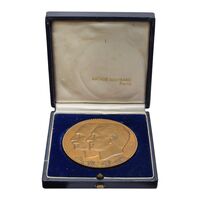 مدال برنز پنجاهمین سال شاهنشاهی پهلوی 2535 (بانک سپه با جعبه فابریک) - UNC - محمد رضا شاه
