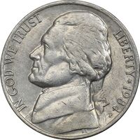 سکه 5 سنت 1984P جفرسون - EF40 - آمریکا