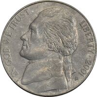 سکه 5 سنت 2001P جفرسون - EF45 - آمریکا