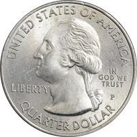سکه کوارتر دلار 2020P (پارک ملی تاریخی خلیج نمک) - MS63 - آمریکا