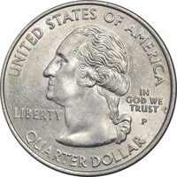 سکه کوارتر دلار 2002P ایالتی (میسیسیپی) - MS62 - آمریکا