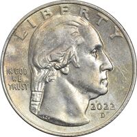 سکه کوارتر دلار 2022D (ویلما مانکیلر) - MS61 - آمریکا